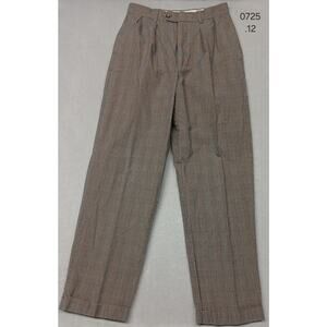 Tommy Hilfiger (30x32) Men's Straight Fit Plaid Khaki Dress Pants